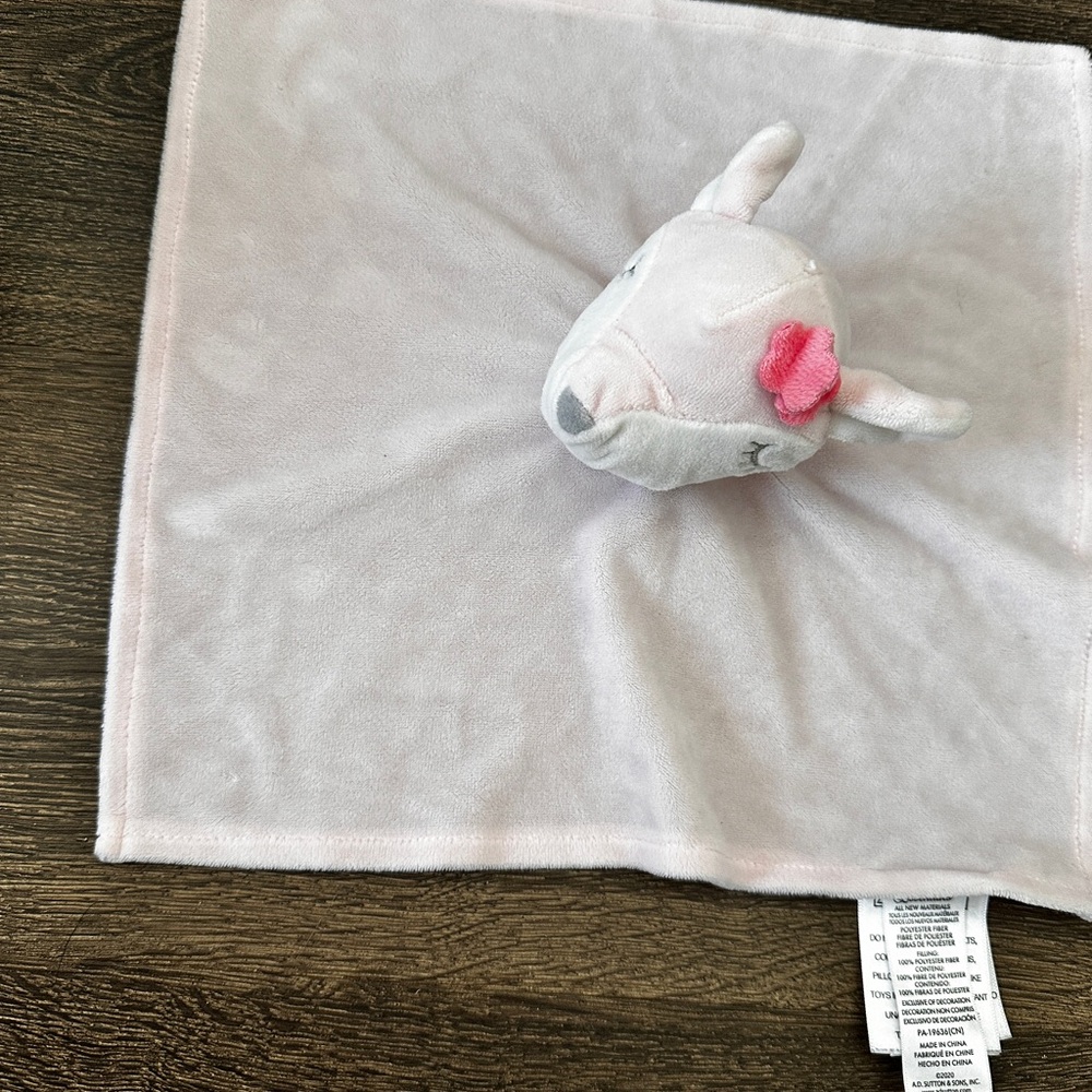 Baby Essentials Pink Deer Baby Lovey Security Blanket 12" Fox Flower